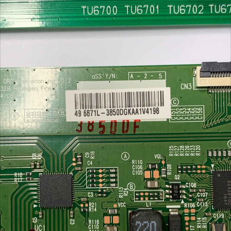 LG EBT64297402 Main Board, EAY64310601 Power Supply Board, 6871L-3850D T-Con, EAT61813802 Wireless/Wifi/Bluetooth Adapter Module for 49LH5700-UD.BUSWLOR