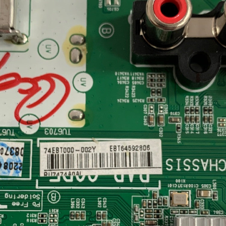 LG EBT64592806 Main Board, EAY64491401 Power Supply, 6871L-3850C/6871L-3850D T-Con Board, for 49LJ5500-UA.BUSYLOR