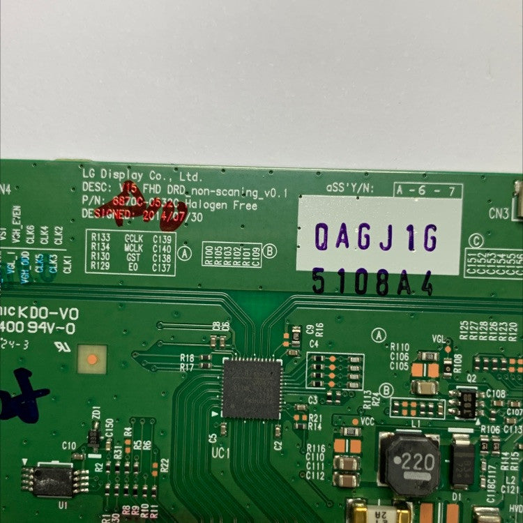 LG EBT64693202 (EAX67258603(1.0)) Main Board, EAY64529701 Power Supply, 6871L-5108A (6870C-0532C) T-Con Board for 49LV340C-UB.BUSYLJR