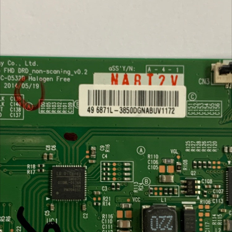 LG EBT64592806 Main Board, EAY64491401 Power Supply, 6871L-3850C/6871L-3850D T-Con Board, for 49LJ5500-UA.BUSYLOR