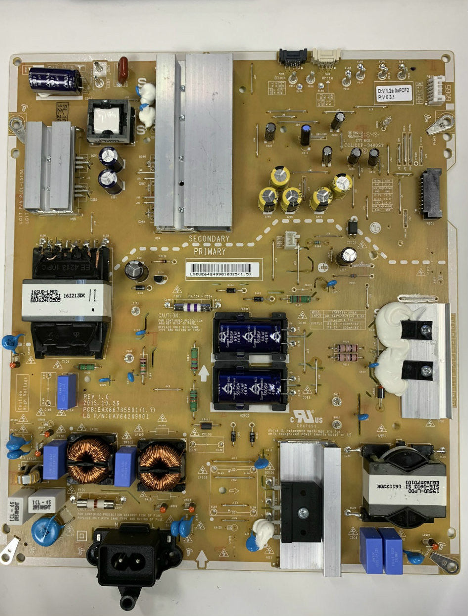 LG EAY64249901 Power Board for 60UH7700, 65UH7700
