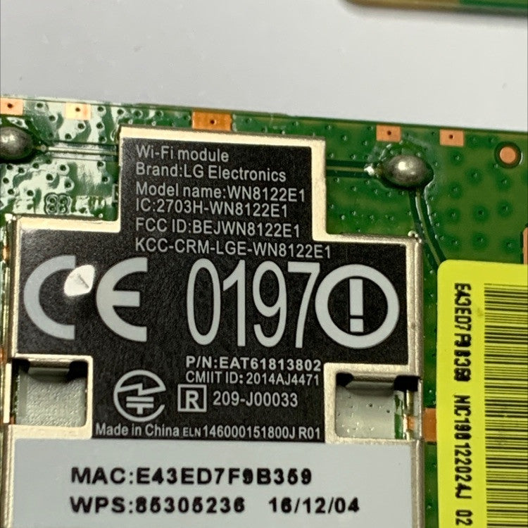 LG EBT64297402 Main Board, EAY64310601 Power Supply Board, 6871L-3850D T-Con, EAT61813802 Wireless/Wifi/Bluetooth Adapter Module for 49LH5700-UD.BUSWLOR