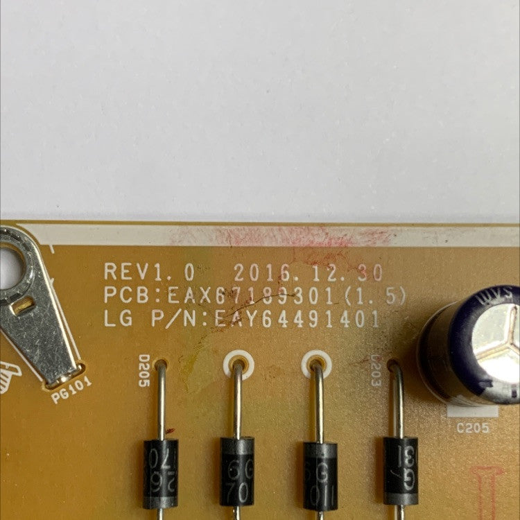 LG EBT64592803 Main Board, EAY64491401 Power Supply, 6871L-3850D T-Con, EAT63435701 Wireless/Wifi/Adapter Module for 49LJ5500-UA.AUSYLJR