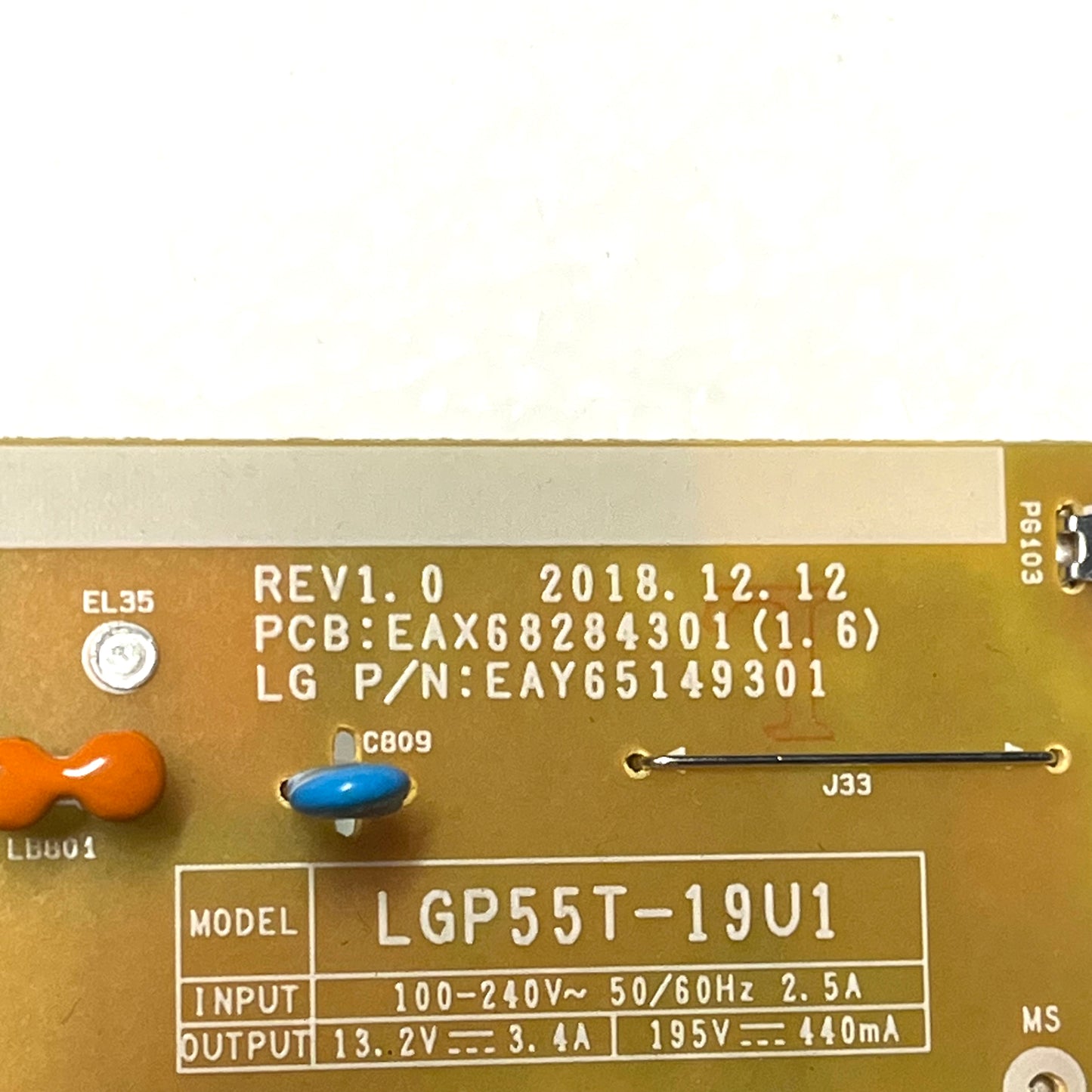 EAY65149301 LG Power Supply Board