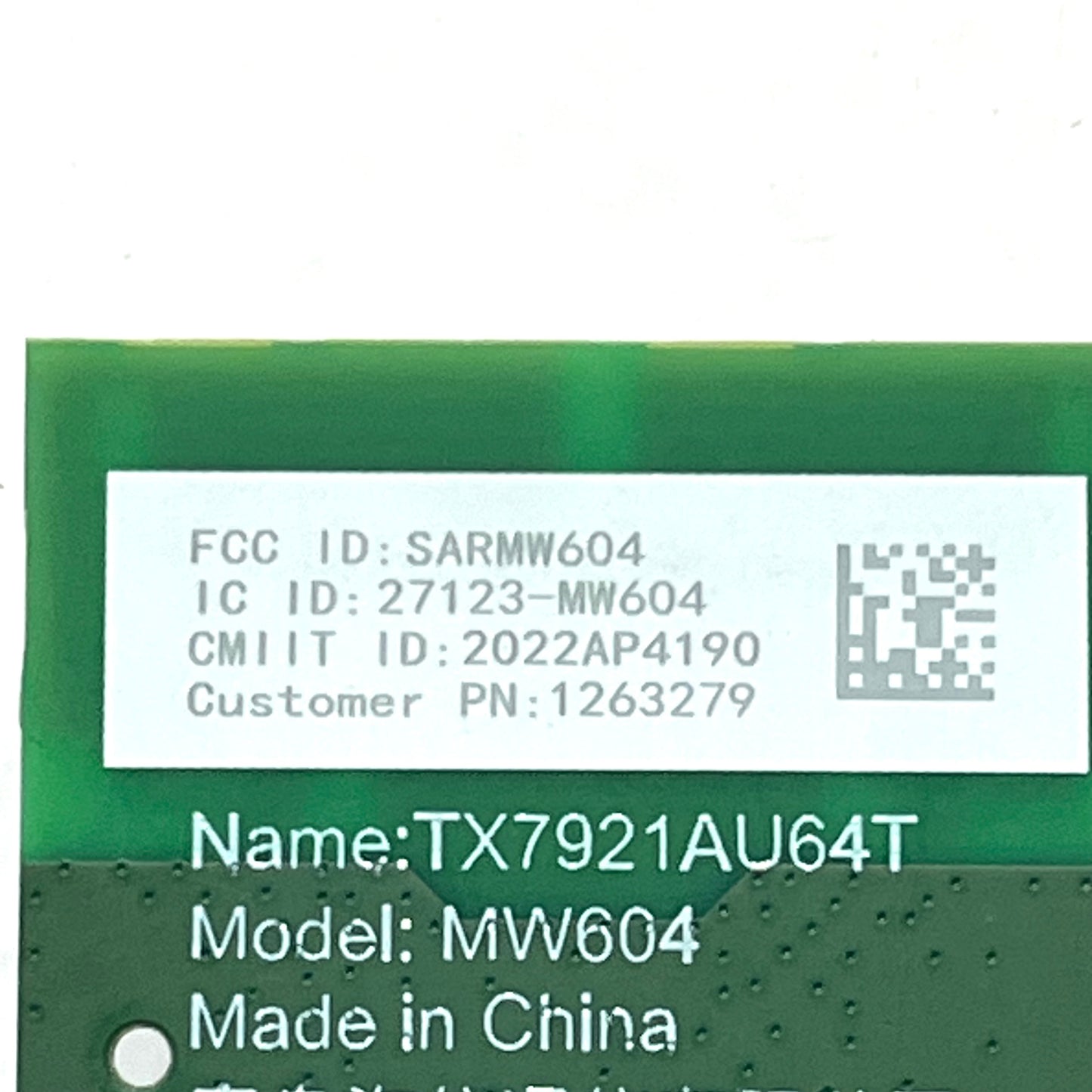 1263279, Hisense Wi-Fi Module, TX7921AU64T, 65U8H, 55U8H
