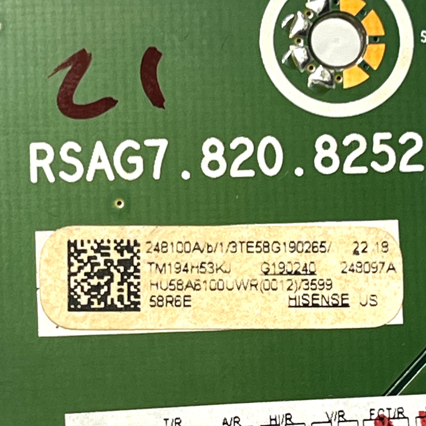 Hisense 248100 Main Board for 58R6E